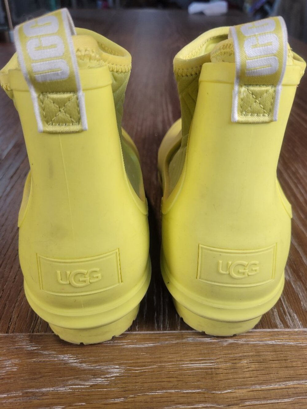 UGG Chevonne Margarita Yellow Waterproof Chelsea Rain Boots Women's Size 8 - Picture 7 of 13